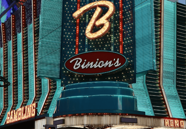 Binions Gambling Hall and Hotel Front View 