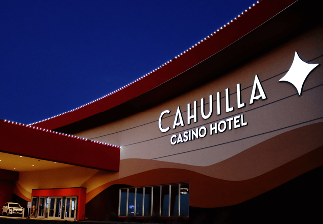 Cahuilla Casino Hotel Outside View Night 