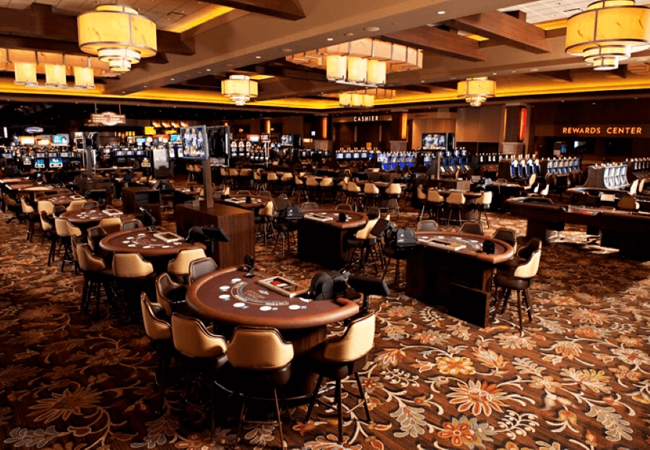 Gun Lake Casino tables area 