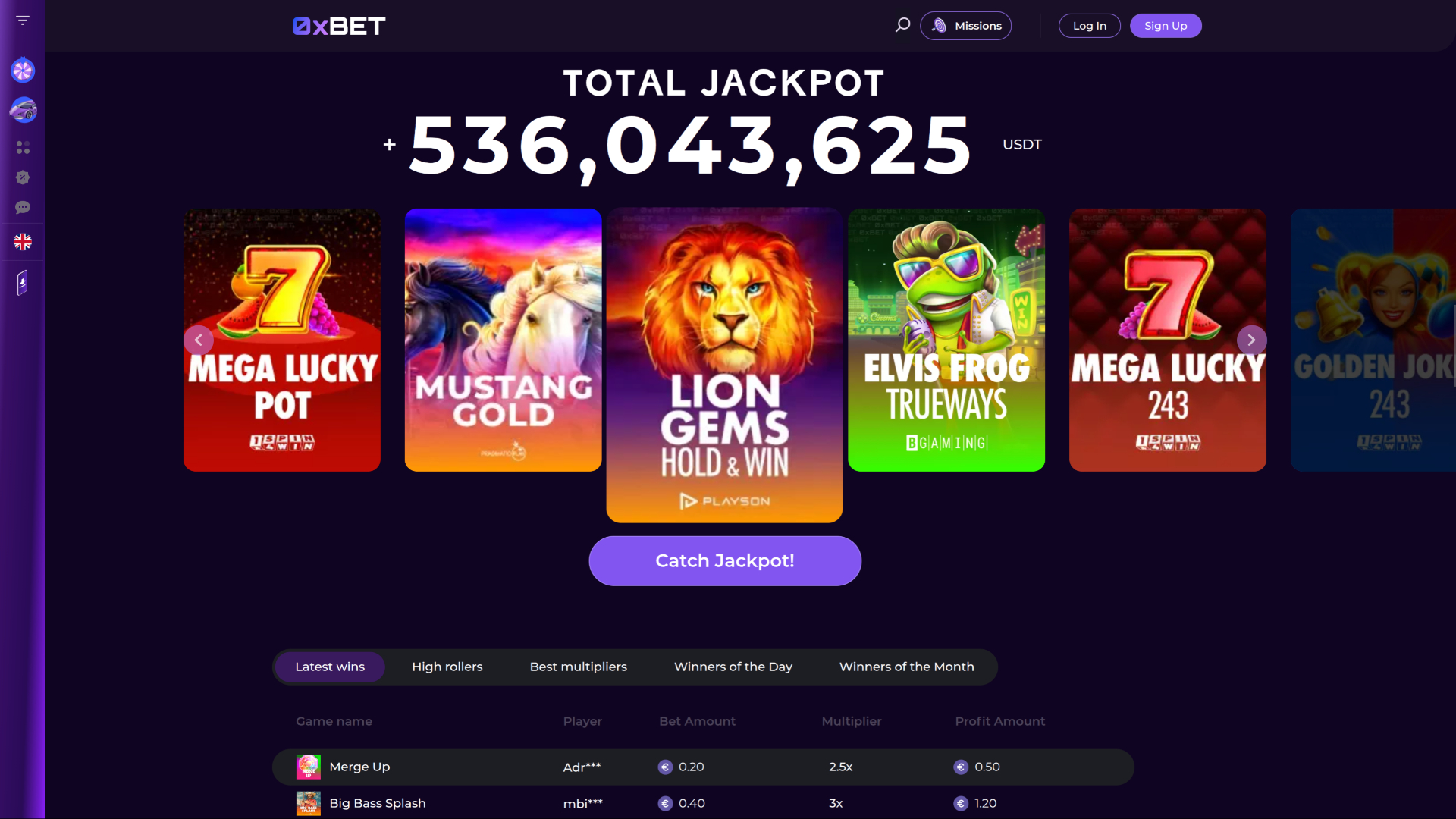 Bote de escritorio de 0XBet Casino