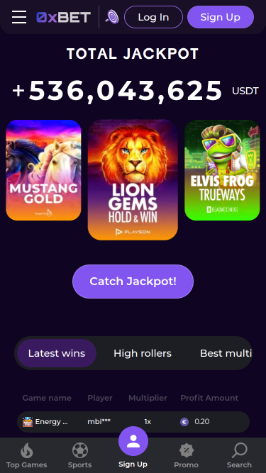 Bote móvil de 0XBet Casino
