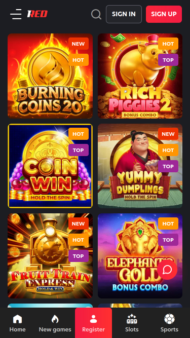 Jackpot mobile de 1red Casino