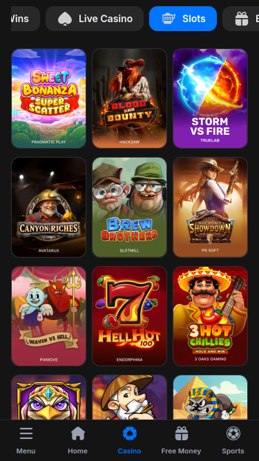 Juegos móviles de 1win Casino
