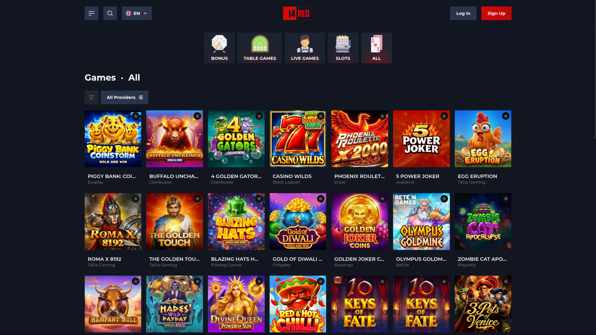Игры для настольных компьютеров в казино 14Red