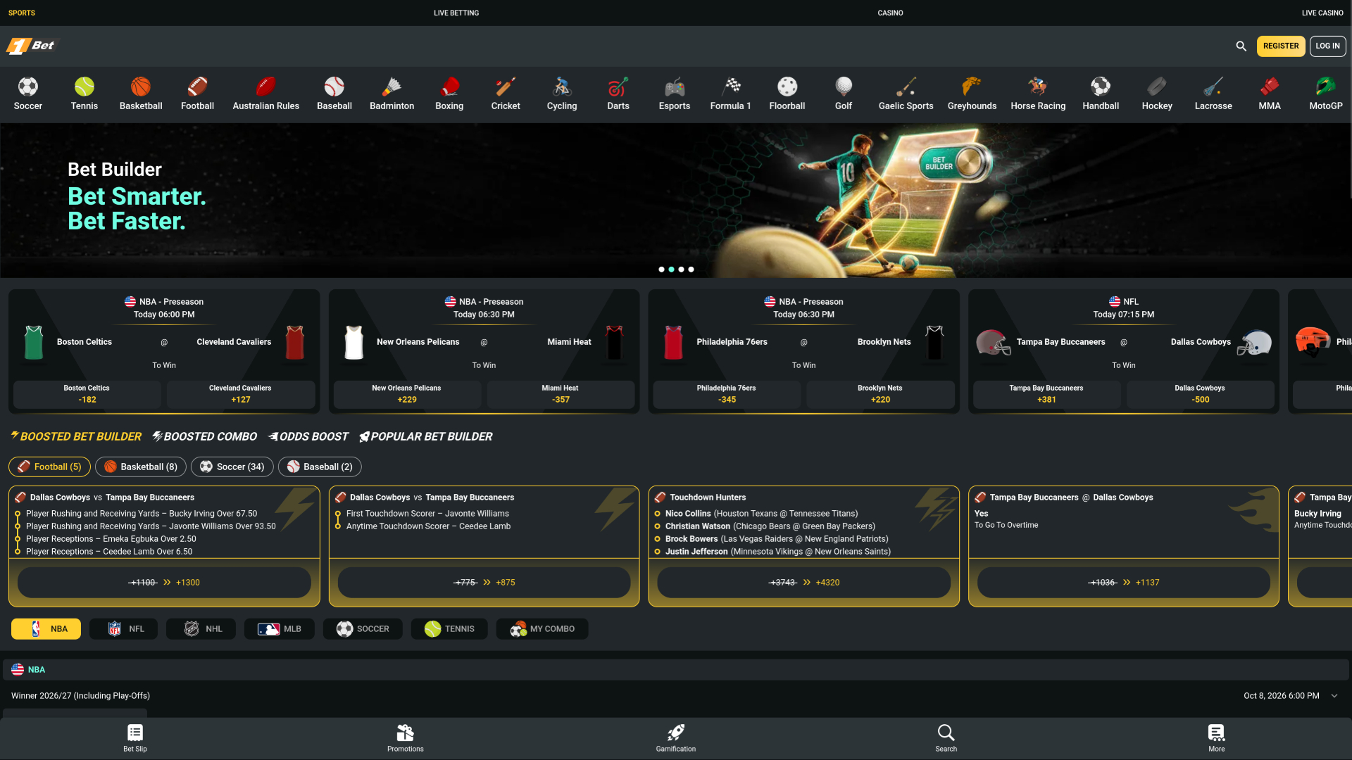 Deportes de escritorio en 1Bet Casino