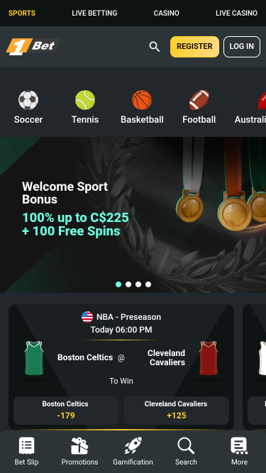 Deportes móviles de 1Bet Casino