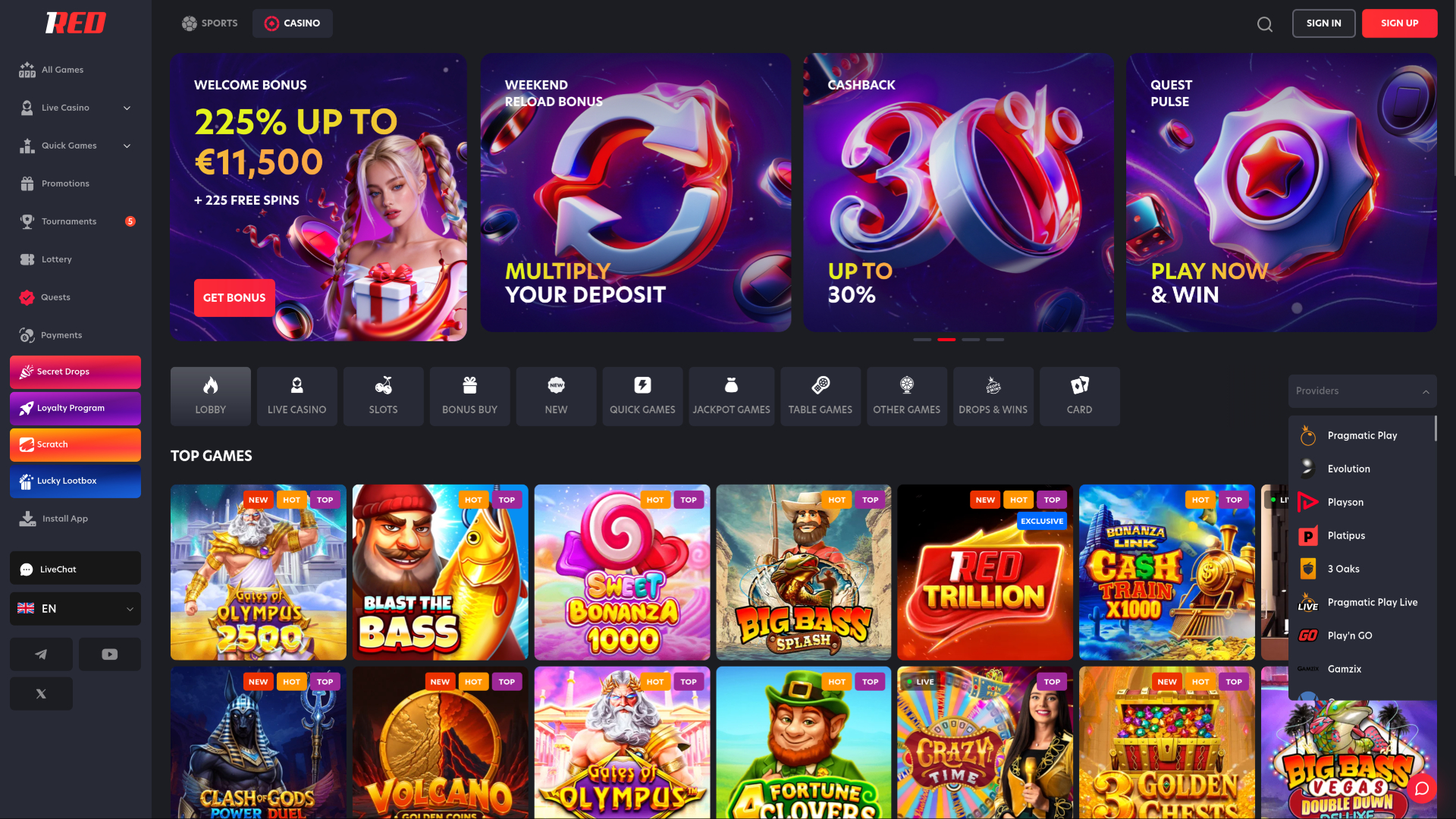 1red Casino Desktop Game Developers