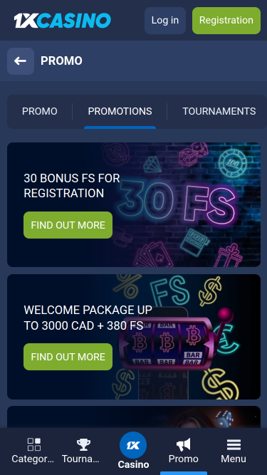 1xCasino Mobile Promotions