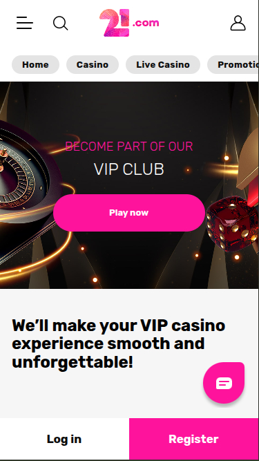 Programme VIP mobile du casino 21.com