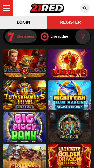 21.red Casino Mobile Games