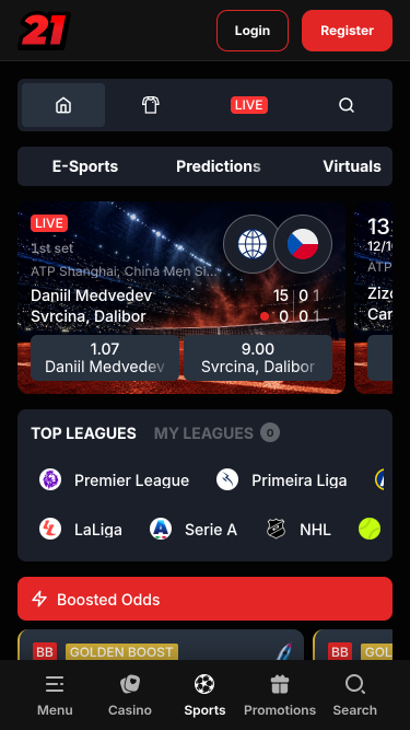 21.red Casino Mobile Sports