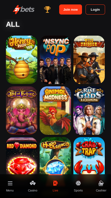 Giochi mobile di 21betscasino.com