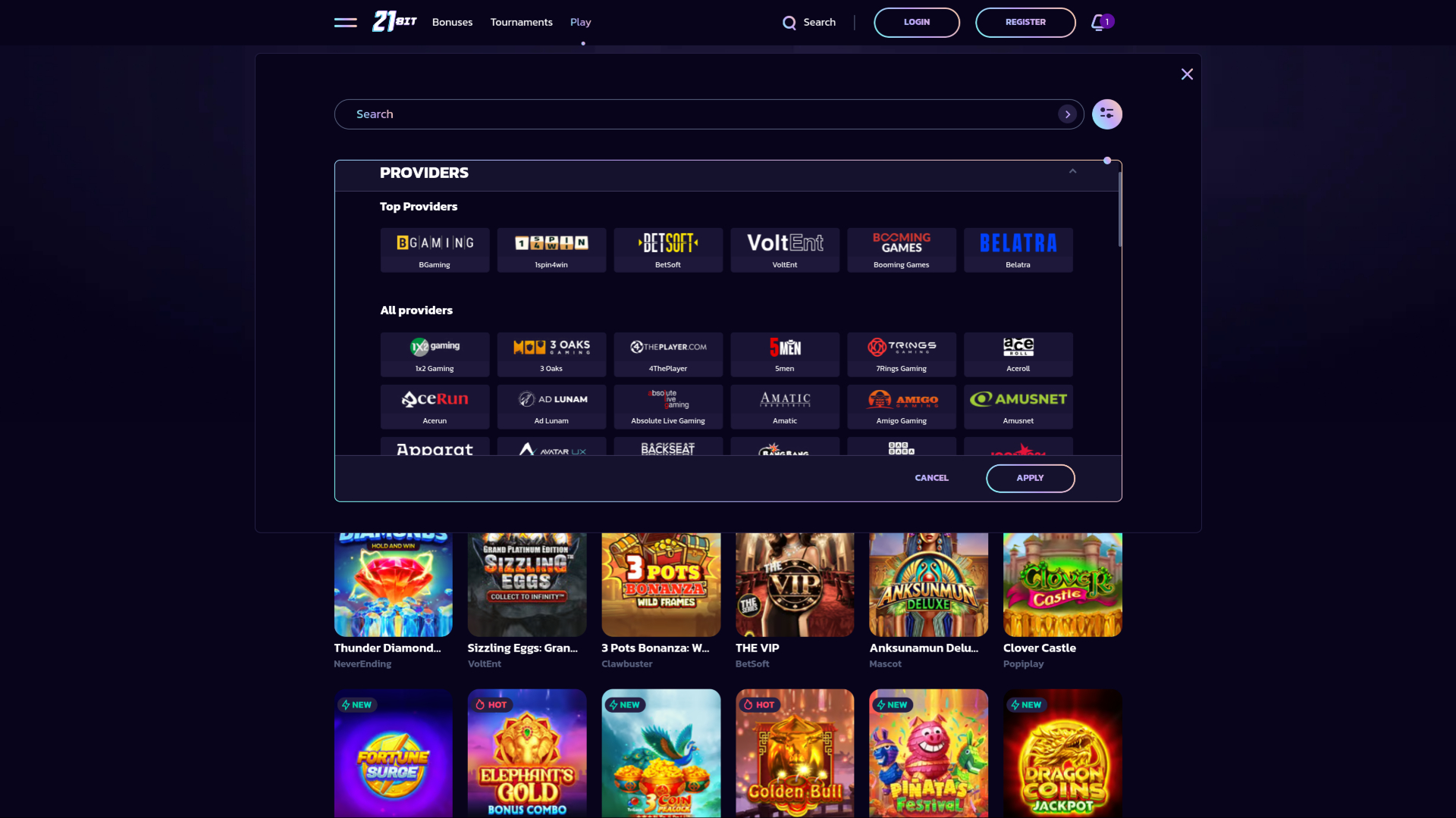 Разработчики настольных игр для казино 21Bit