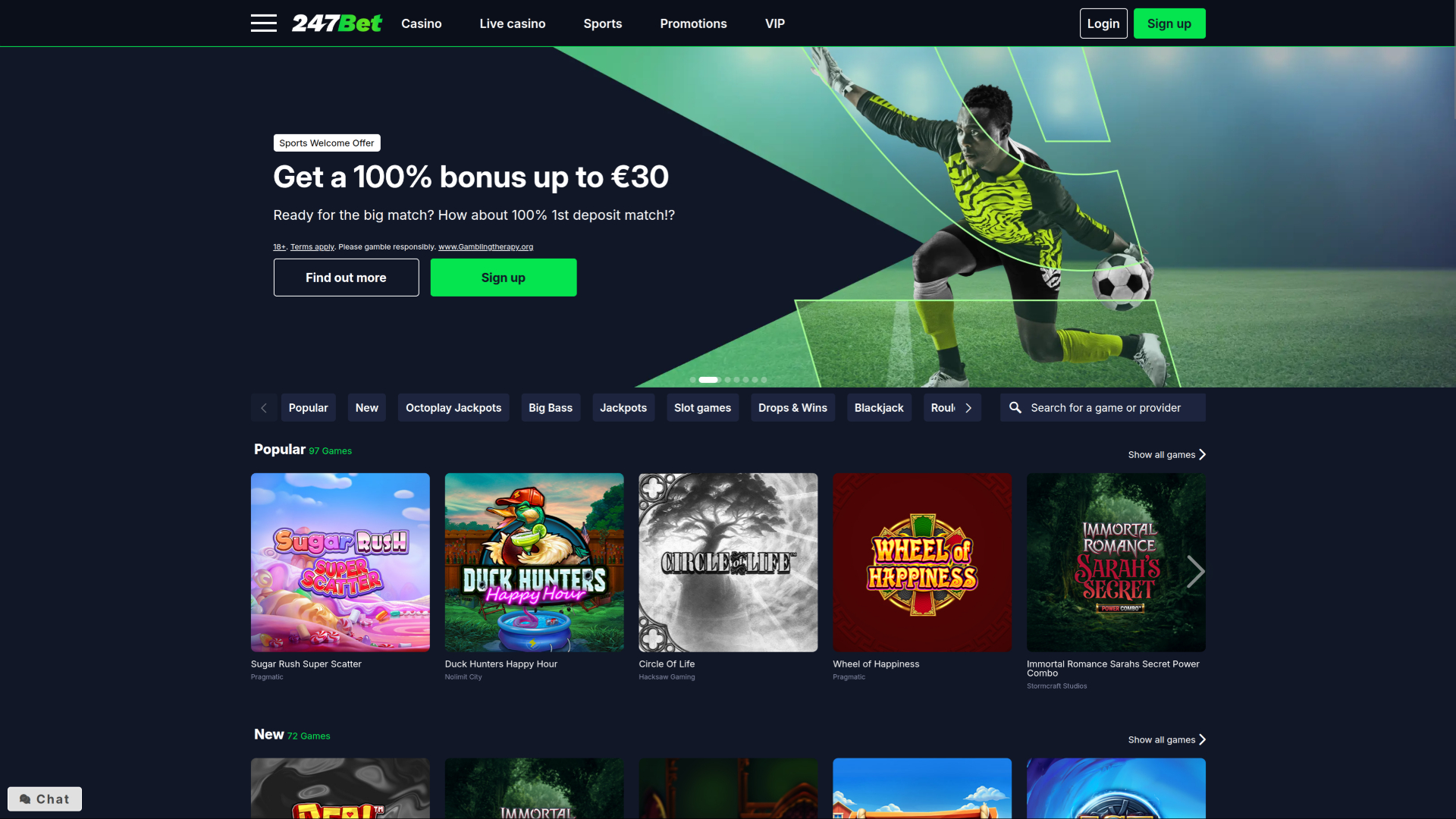 247Bet Casino Homepage