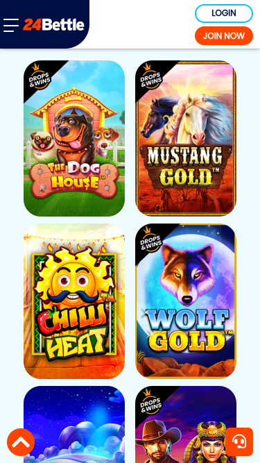 Drops and Wins mobiles du casino 24Bettle