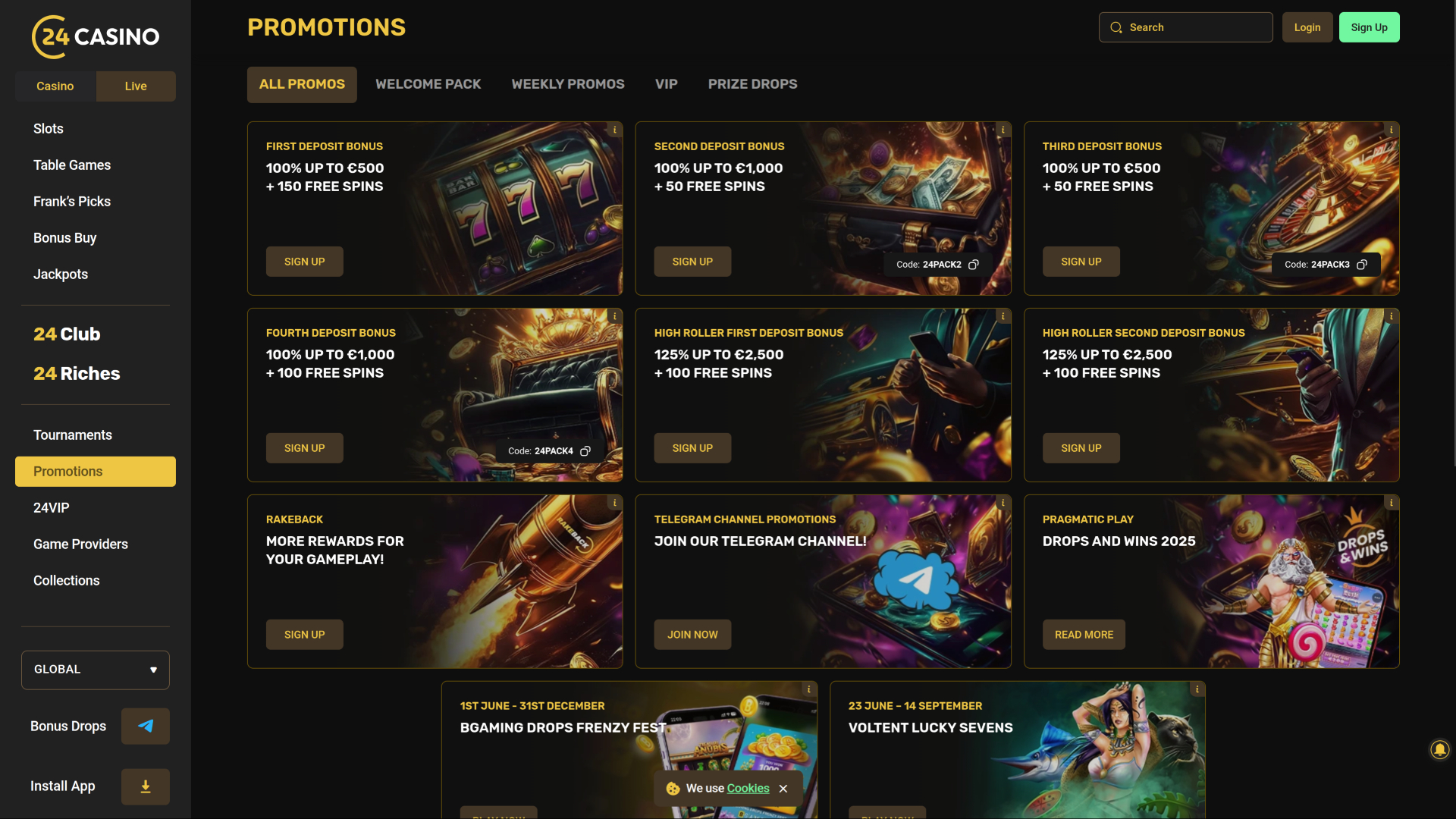 Promociones de escritorio del casino 24Casino