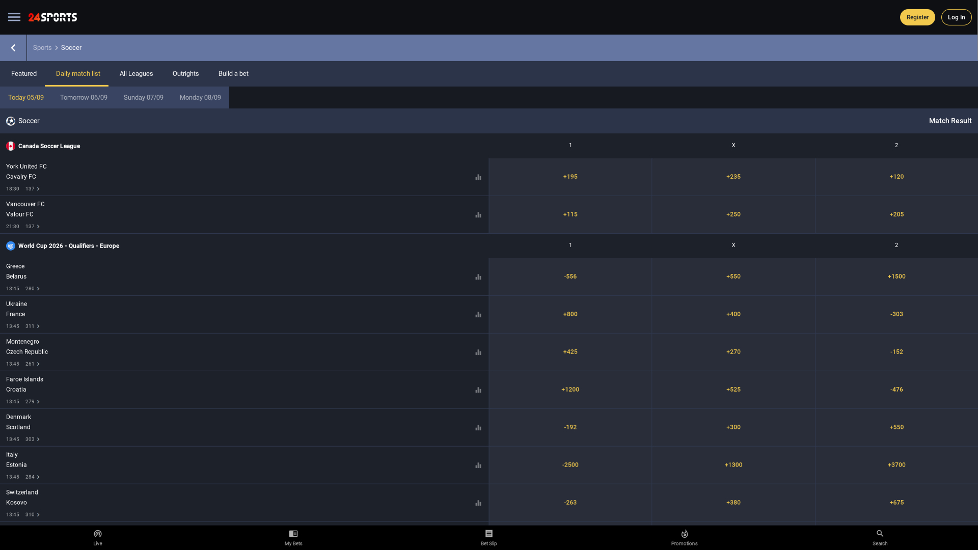 Sports sur ordinateur de 24Slots Casino