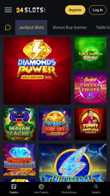 Jackpot mobile de 24Slots Casino