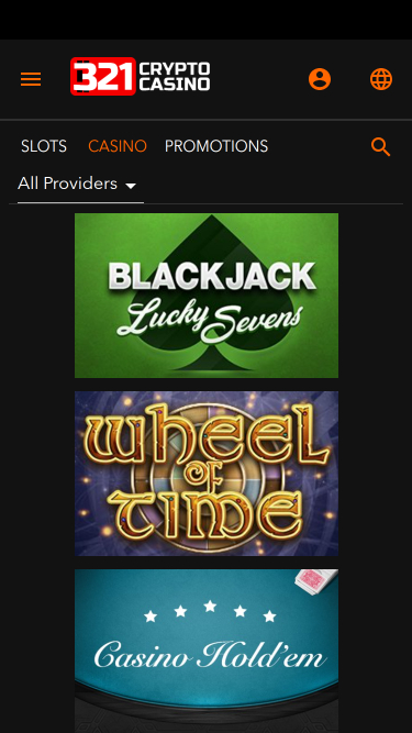Jeux de table mobiles de 321Crypto Casino