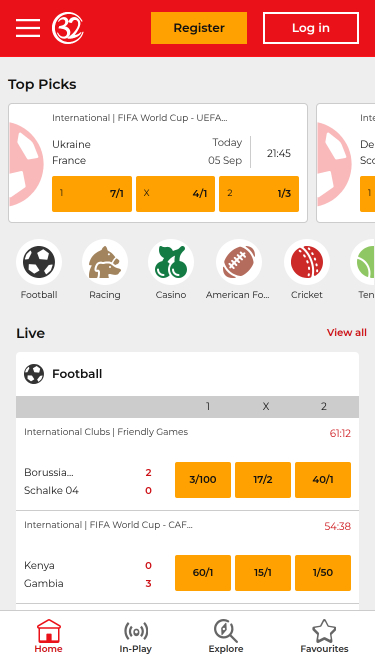 Sports mobiles de 32Red Casino