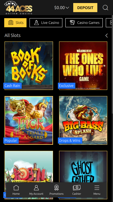 44Aces Casino mobile Spiele