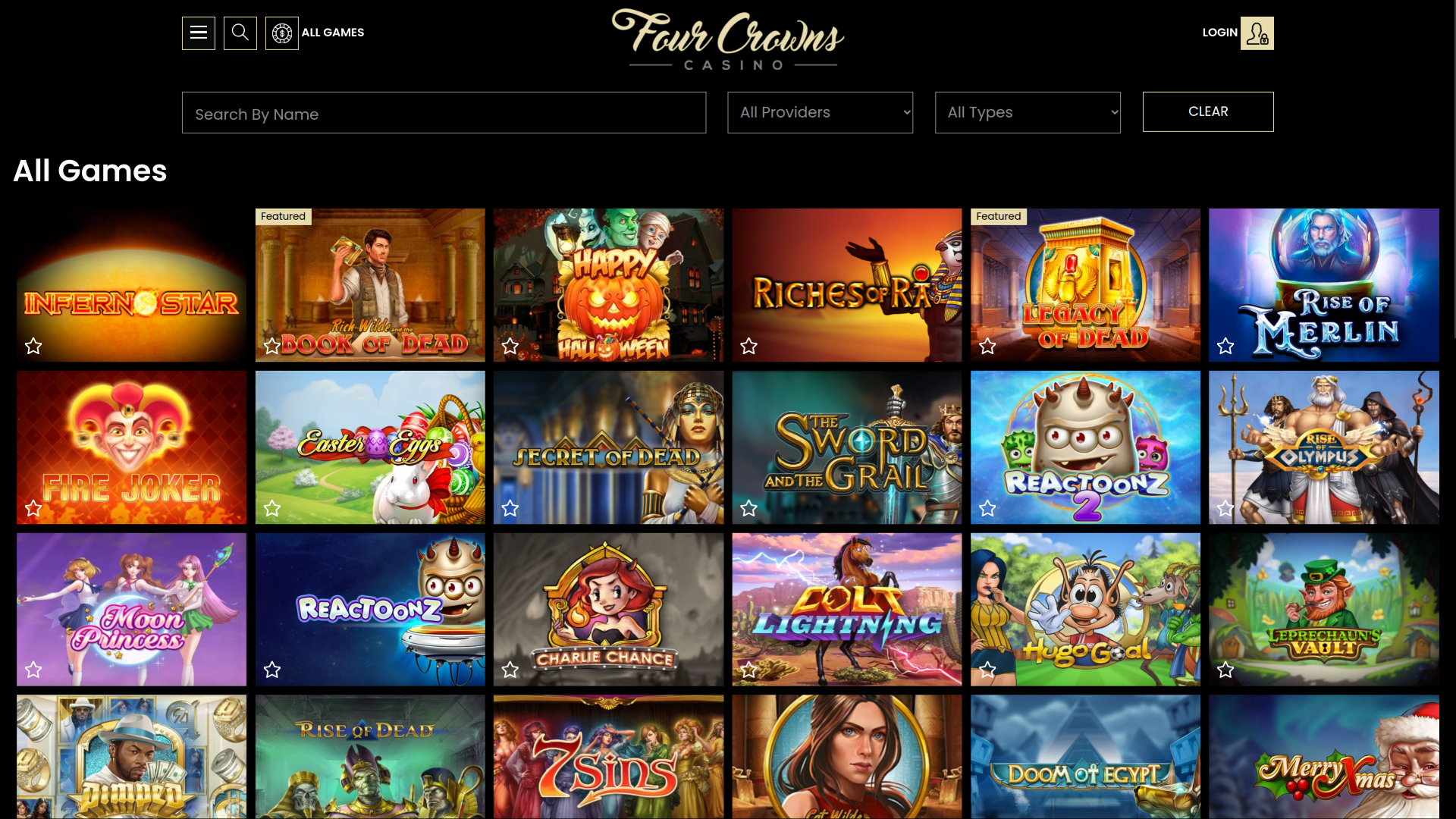 Jeux de bureau de 4Crowns Casino