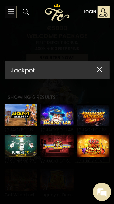 Jackpot mobile de 4Crowns Casino