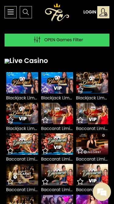 Croupier en direct mobile de 4Crowns Casino