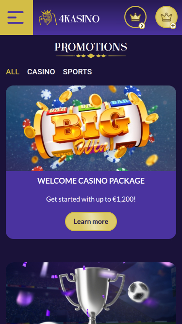 Promozioni mobile di 4Kasino