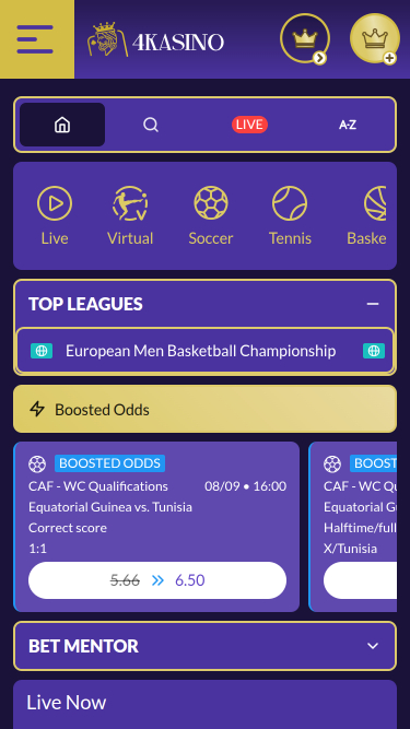 Sport mobile di 4Kasino