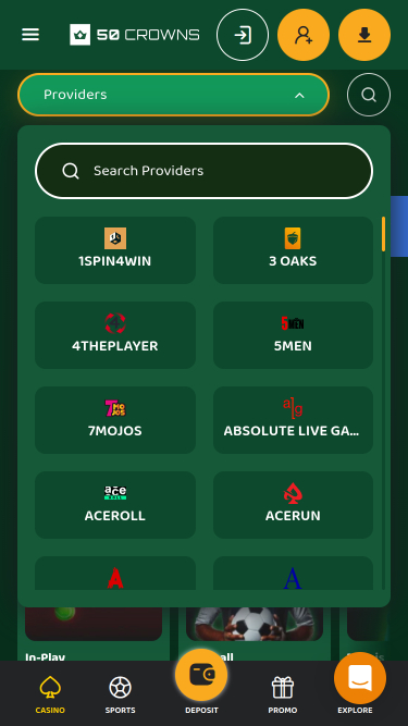 Desarrolladores de juegos móviles de 50Crowns Casino