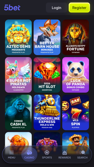 5bet Casino Mobile Jackpot