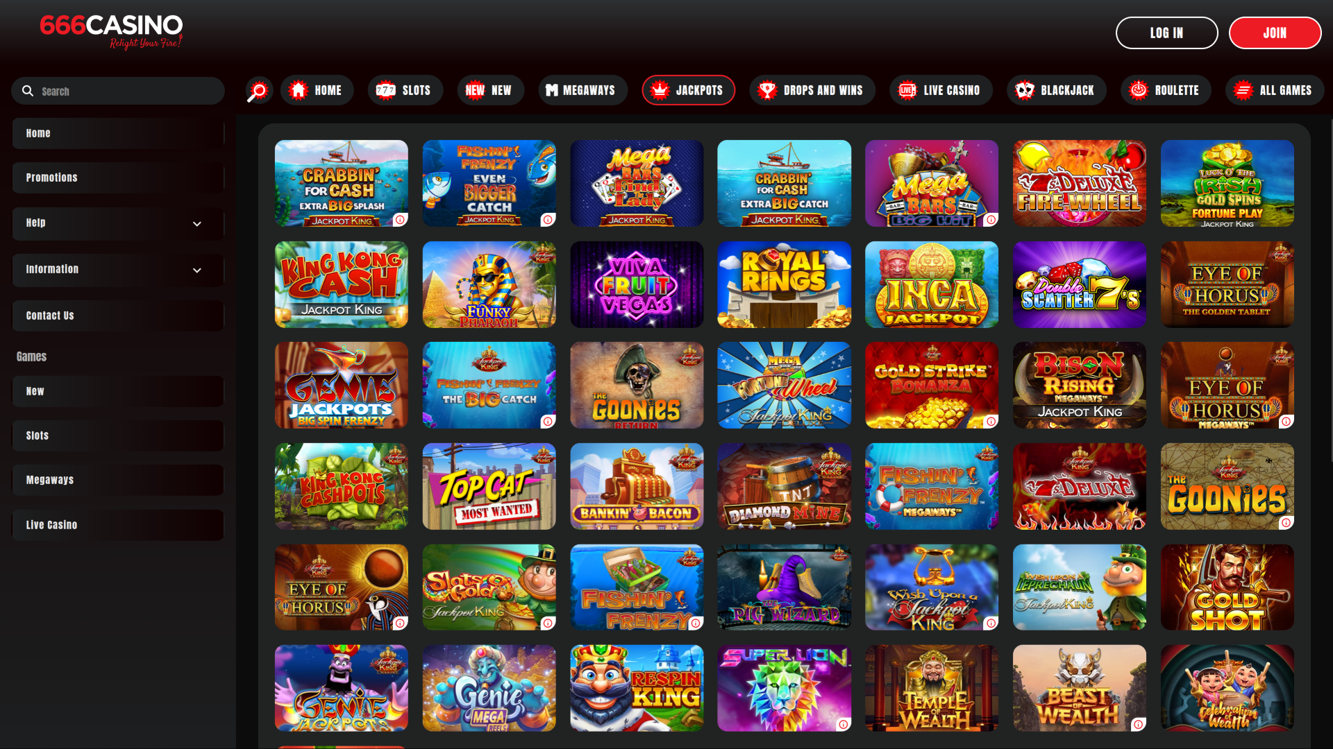 Jackpot desktop di 666 Casino
