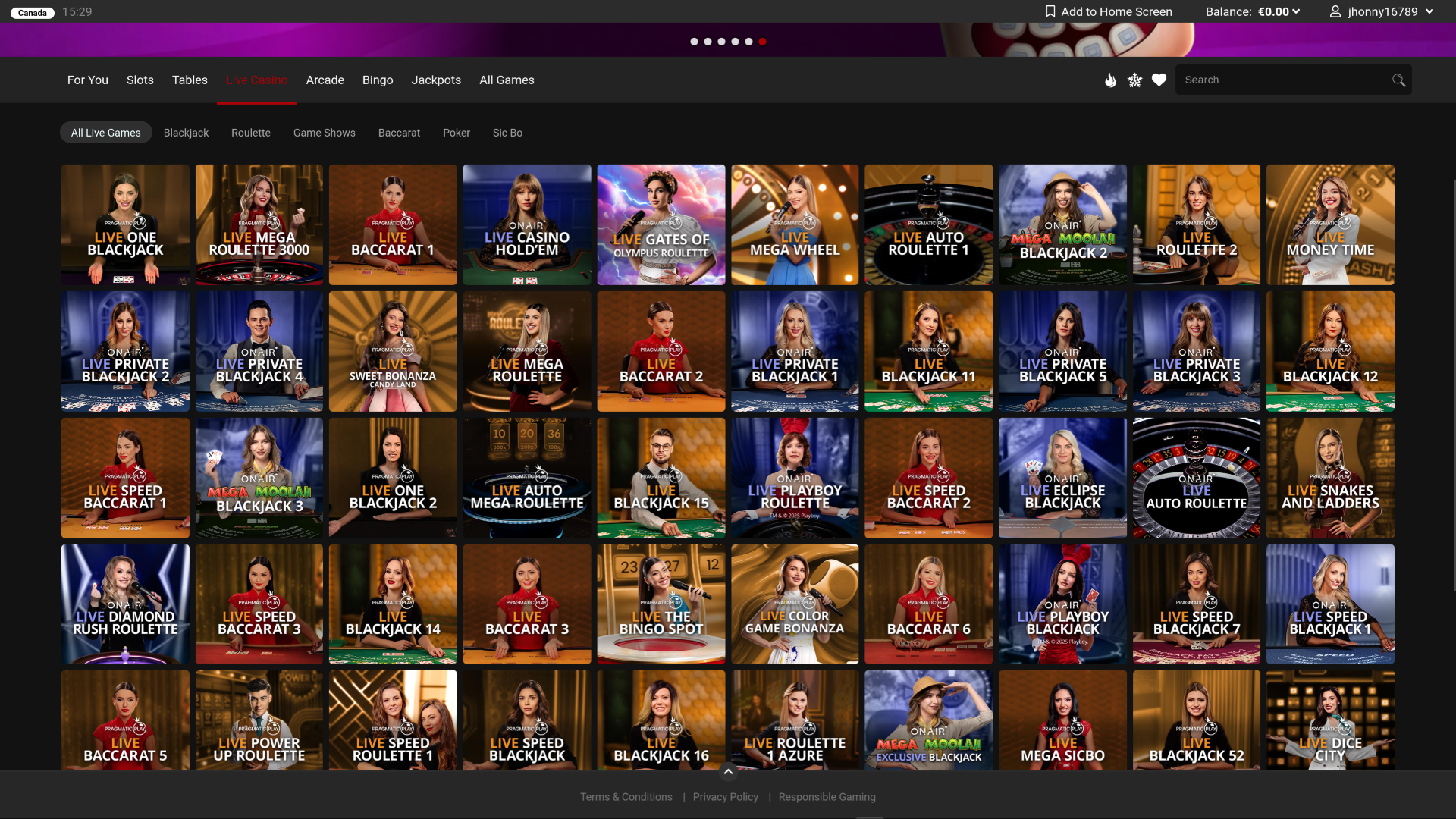 7 Sultans Casino Desktop Live Dealer