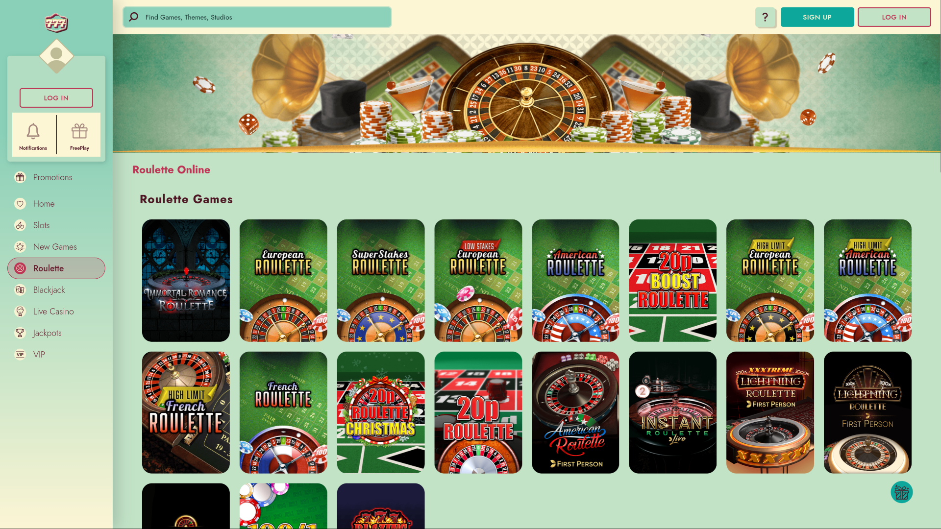 777 Casino Desktop Table Games
