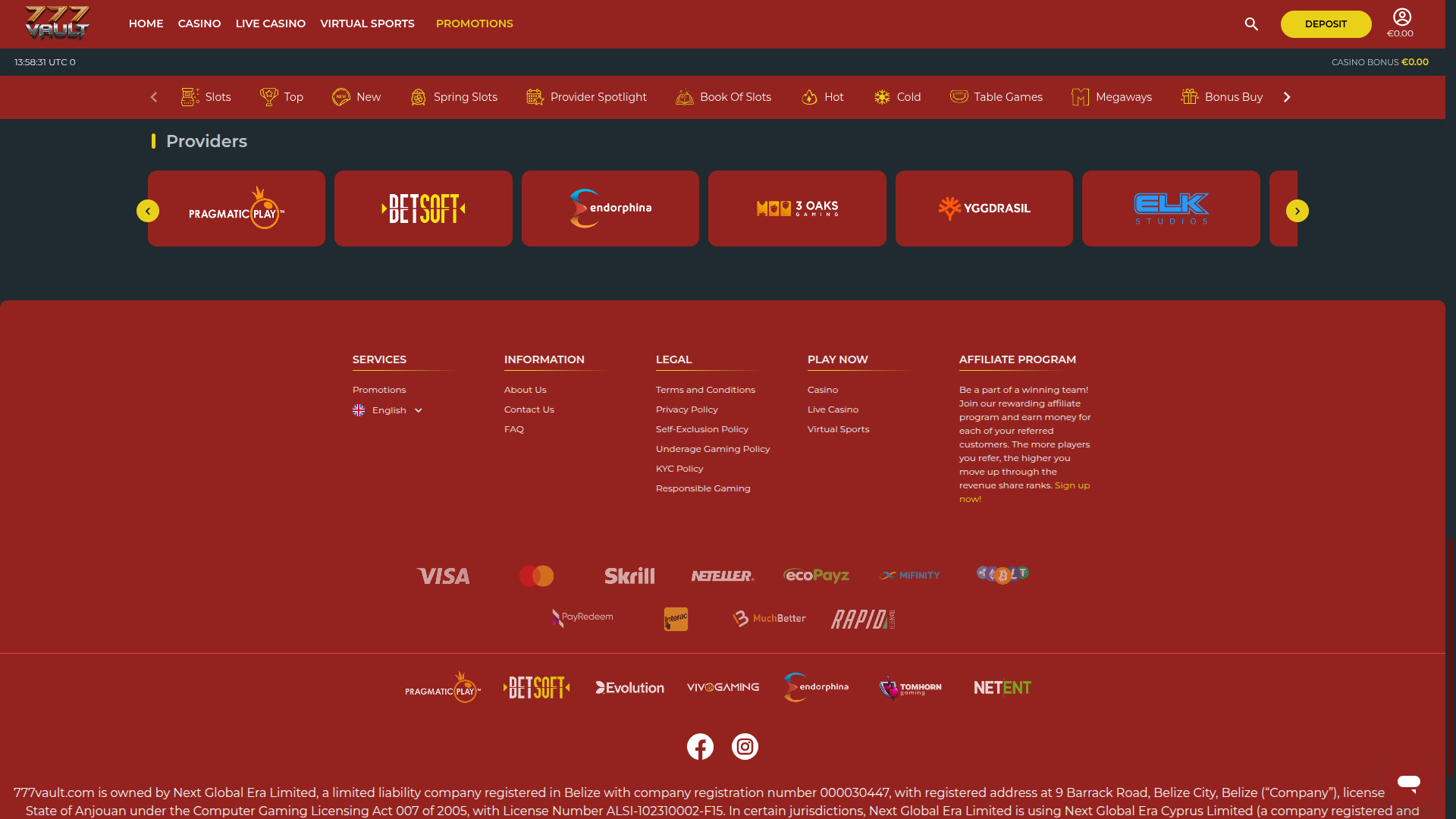 Développeurs du jeu de casino pour ordinateur 777Vault