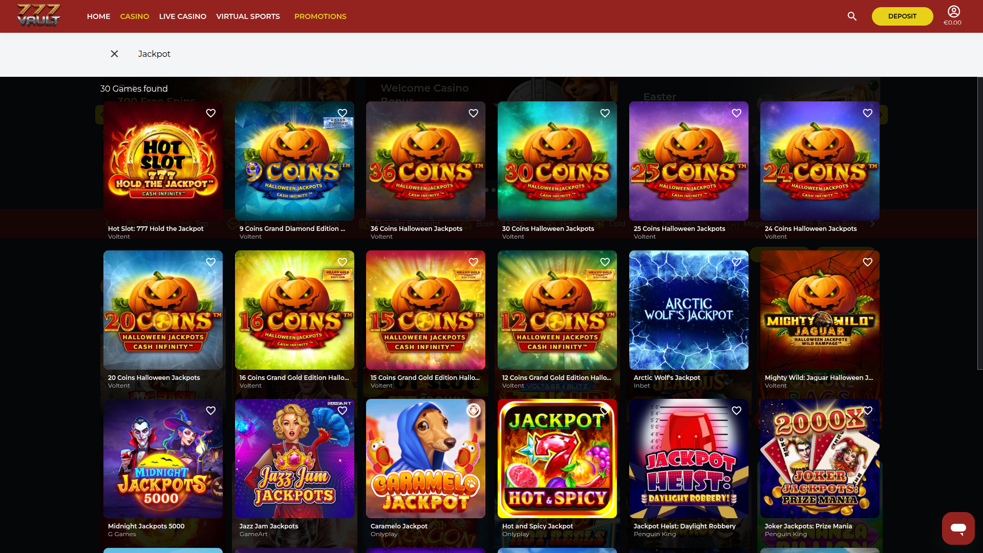 Jackpot de bureau du casino 777Vault