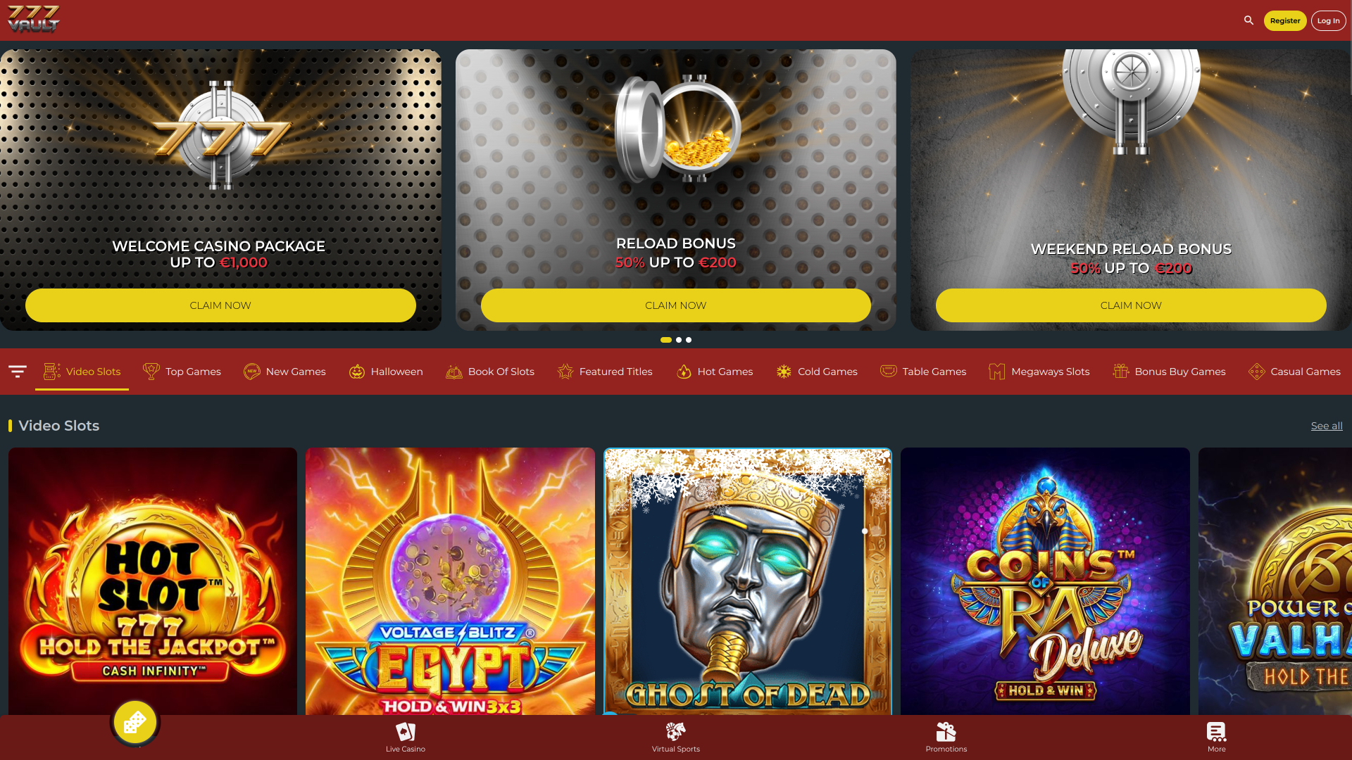 777Vault Casino-Spiele Desktop