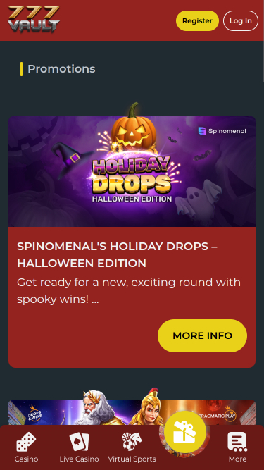 777Vault Casino-Aktionen für Mobilgeräte