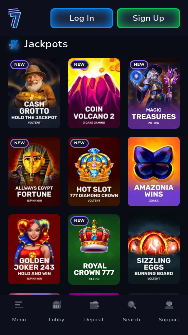 Jackpot mobile di 7Bit Casino