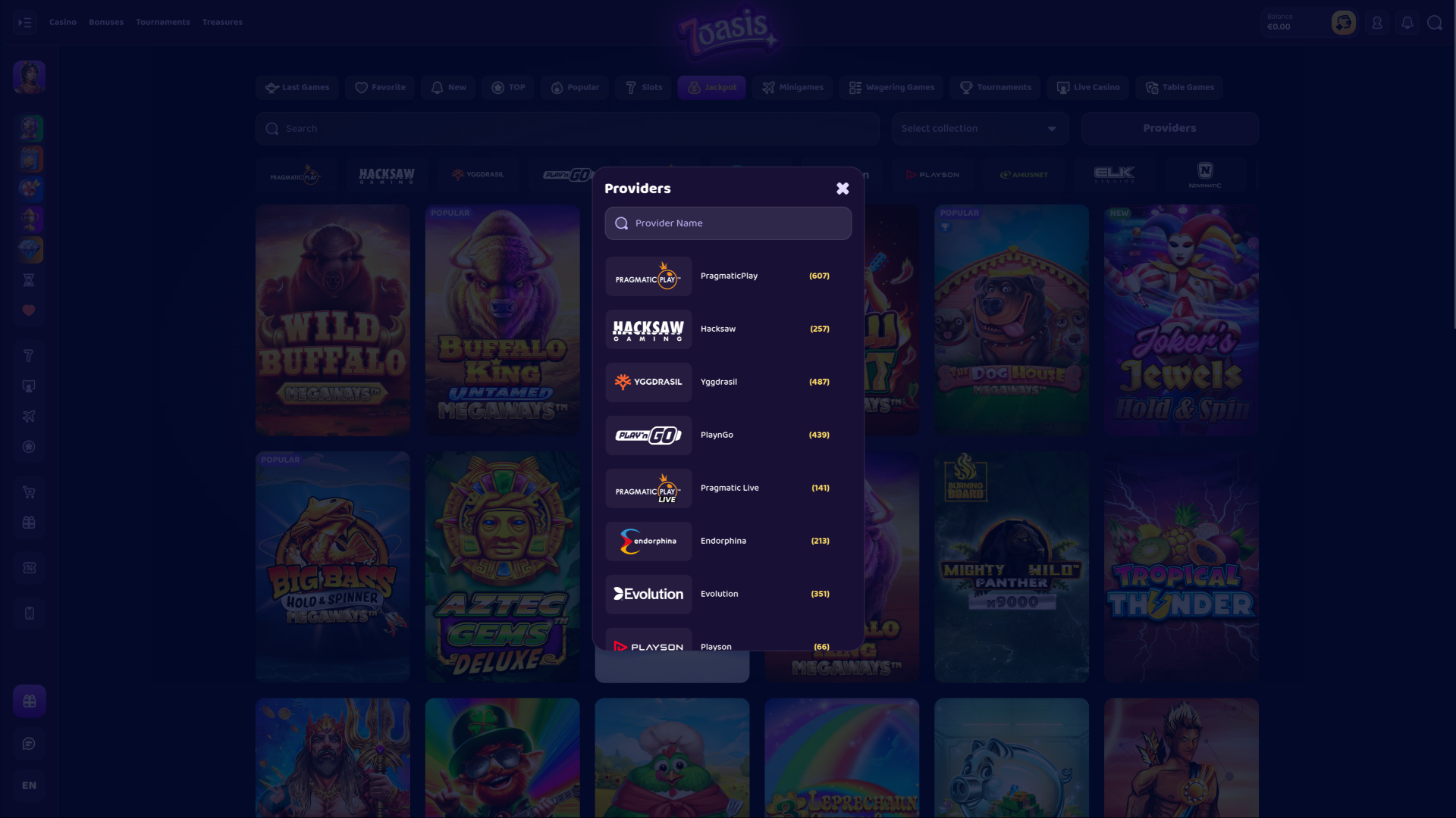Développeurs du jeu de casino pour ordinateur 7Oasis