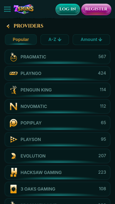 Développeurs de jeux mobiles de 7Signs Casino