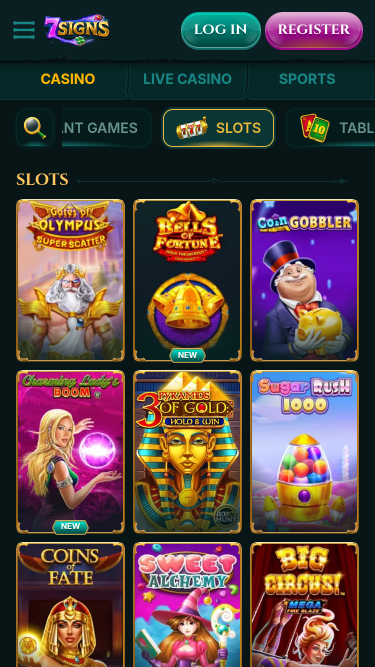 Jeux mobiles de 7Signs Casino