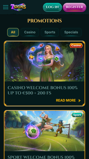 Promotions mobiles de 7Signs Casino