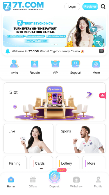 7T Casino Homepage Mobil