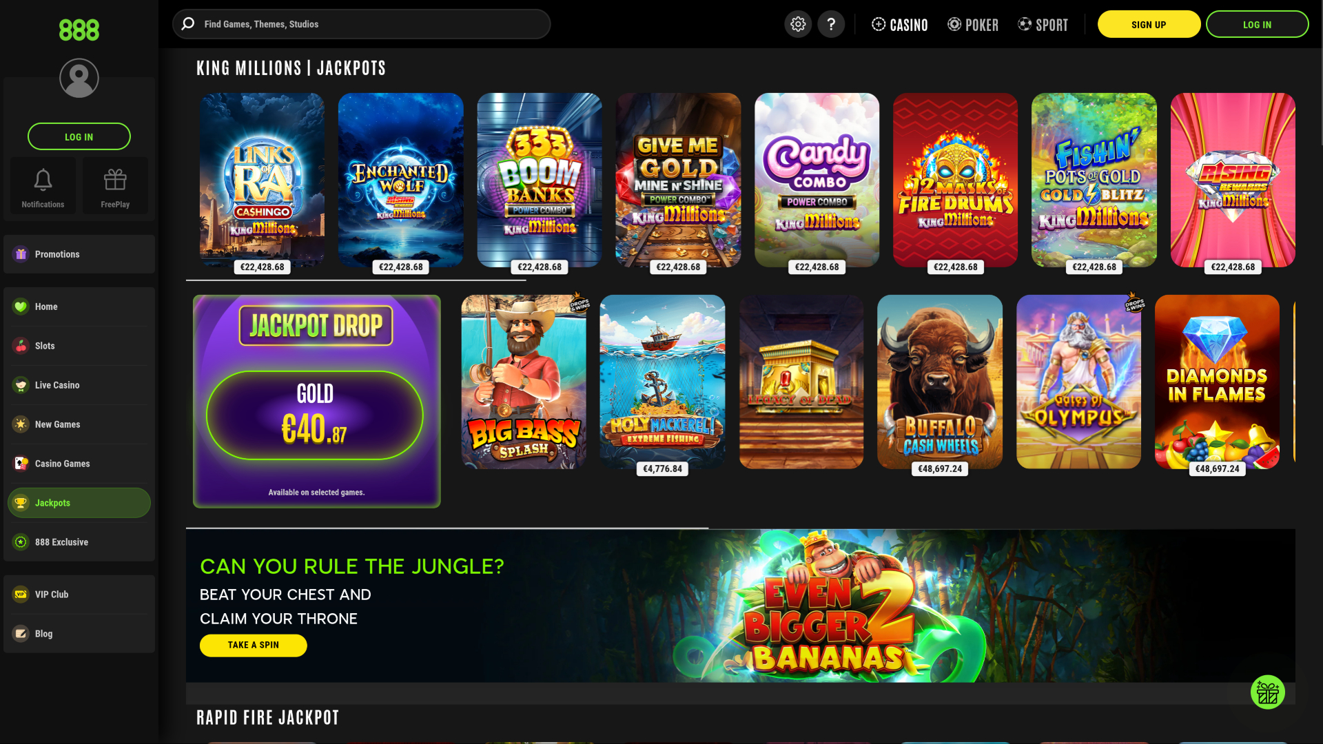 Jackpot de bureau 888casino