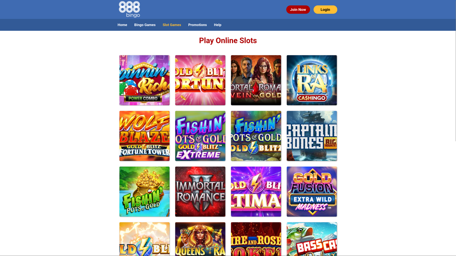 888 Bingo Casino Desktop Games