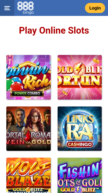 888 Bingo Casino Mobile Games