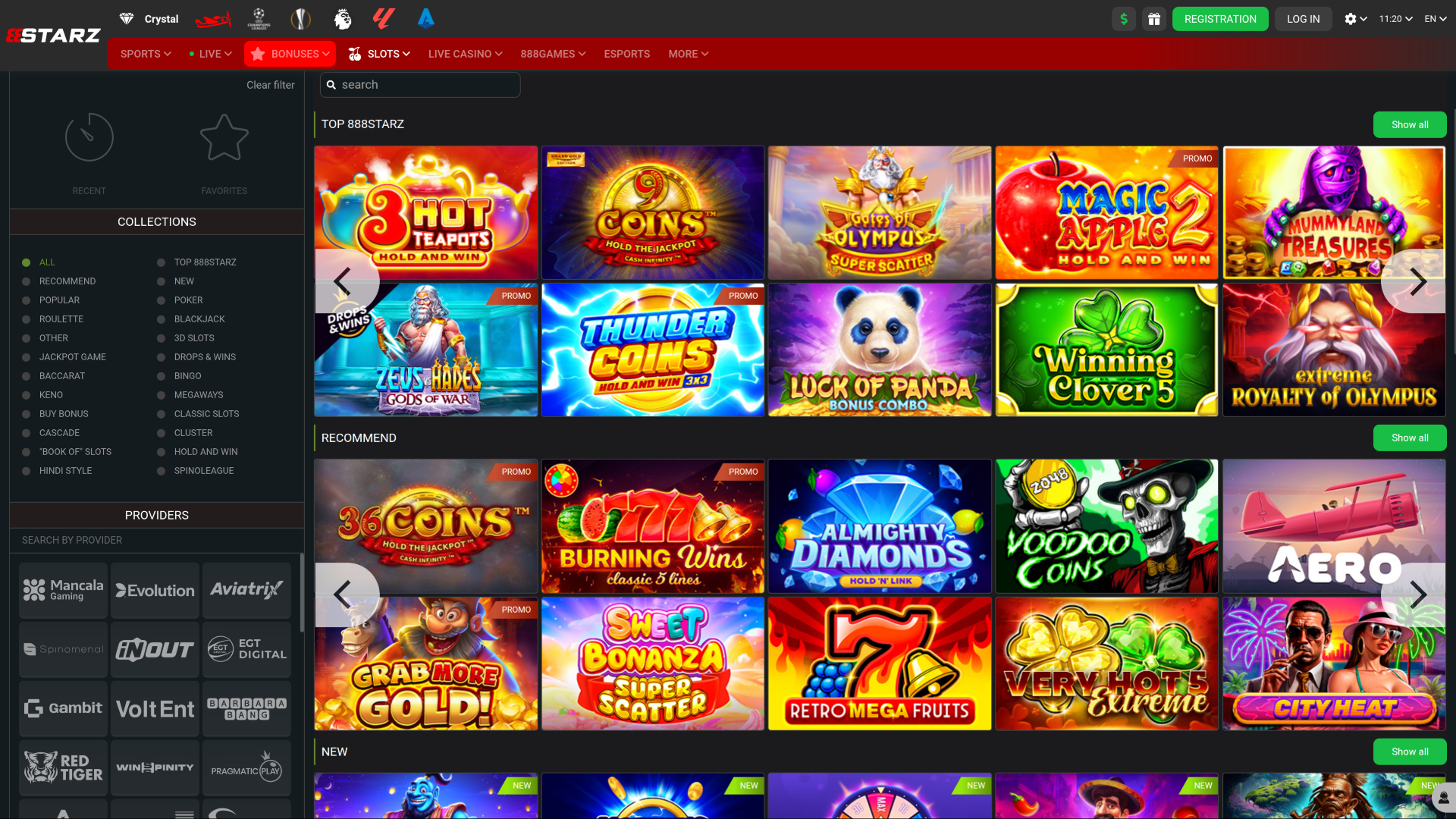 888starz.bet Casino Desktop Games