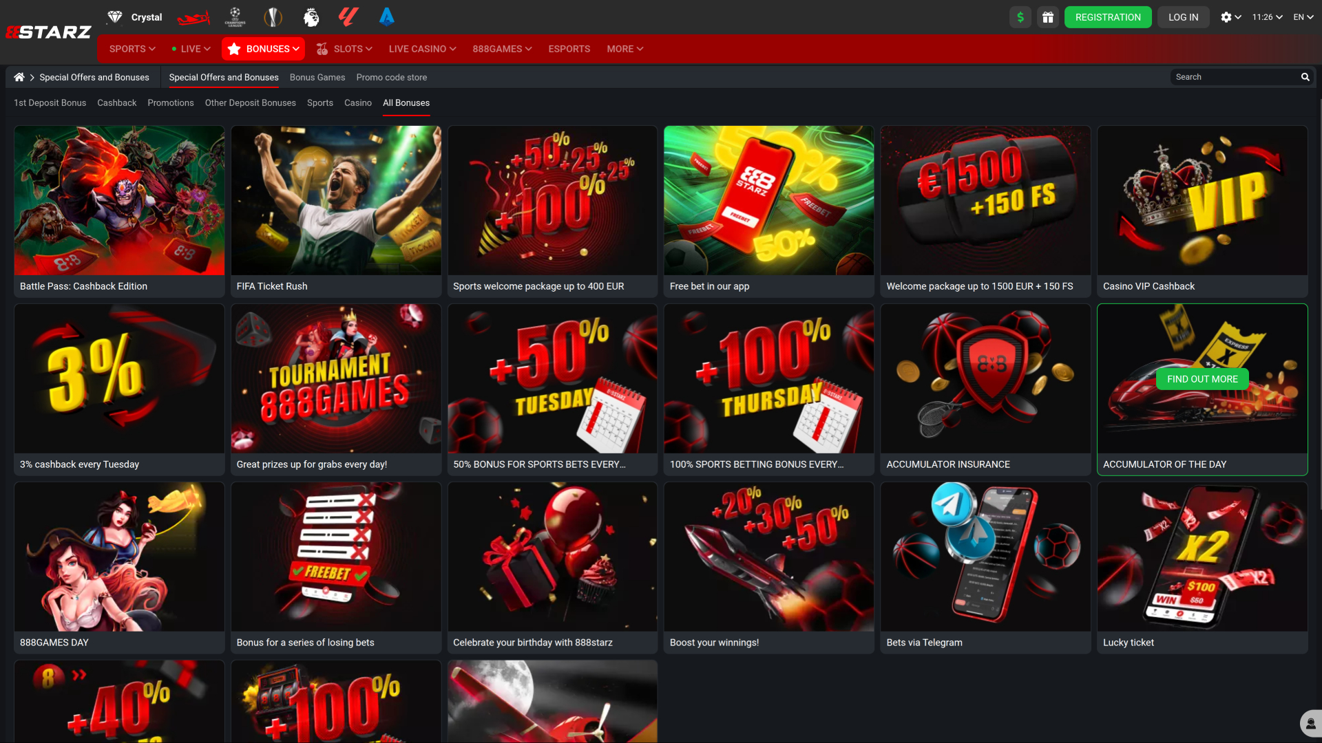 888starz.bet Casino Desktop Promotions